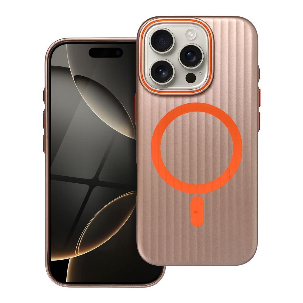 Dėklas SIMPLY suderinamas su MagSafe iPhone 15 Pro titano dykumos