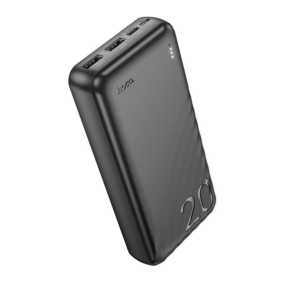 Išorinė baterija POWER BANK Hoco J123A 20000mAh (2xUSB; 1xType-C) juoda