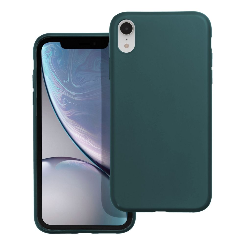 Matinis dėklas telefonui IPHONE XR tamsiai žalias