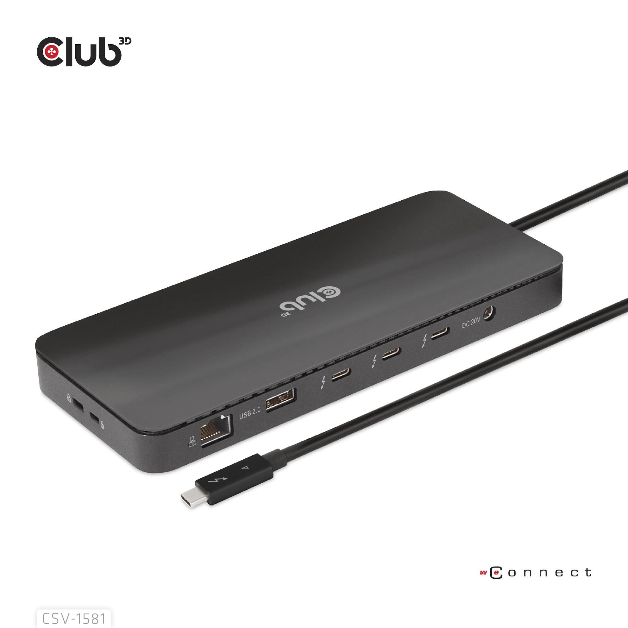 Club3D CSV-1581 prijungimo stotelė Thunderbolt 11in1
