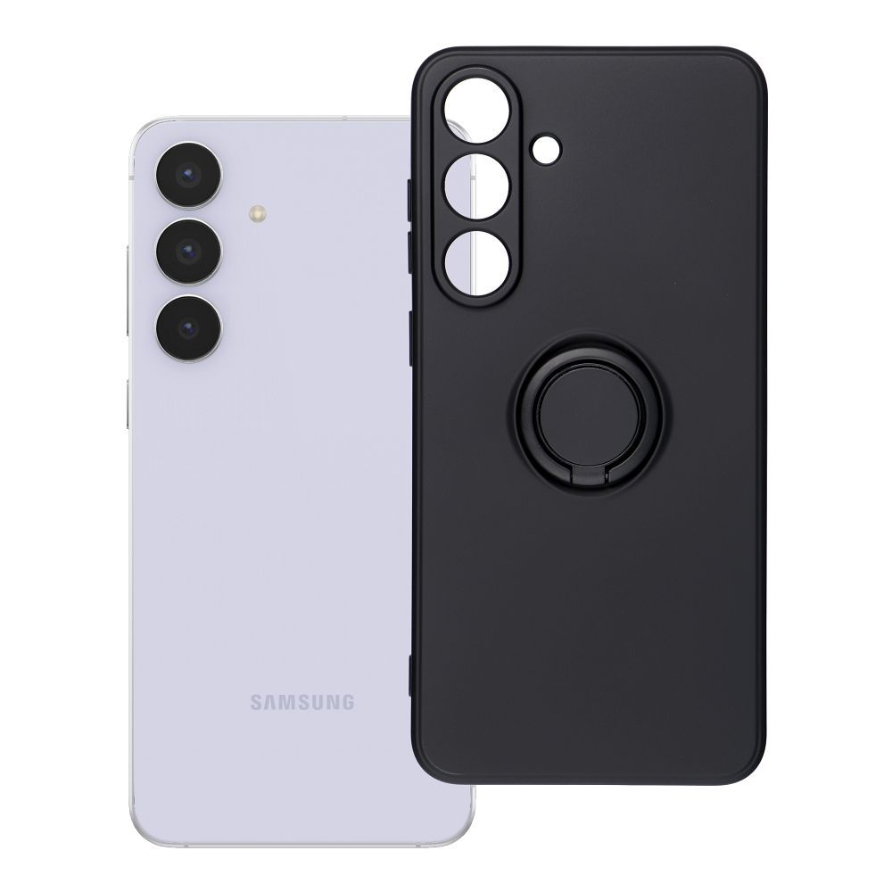 SILIKONINIS ŽIEDAS dėklas telefonui SAMSUNG S25 FE juodas
