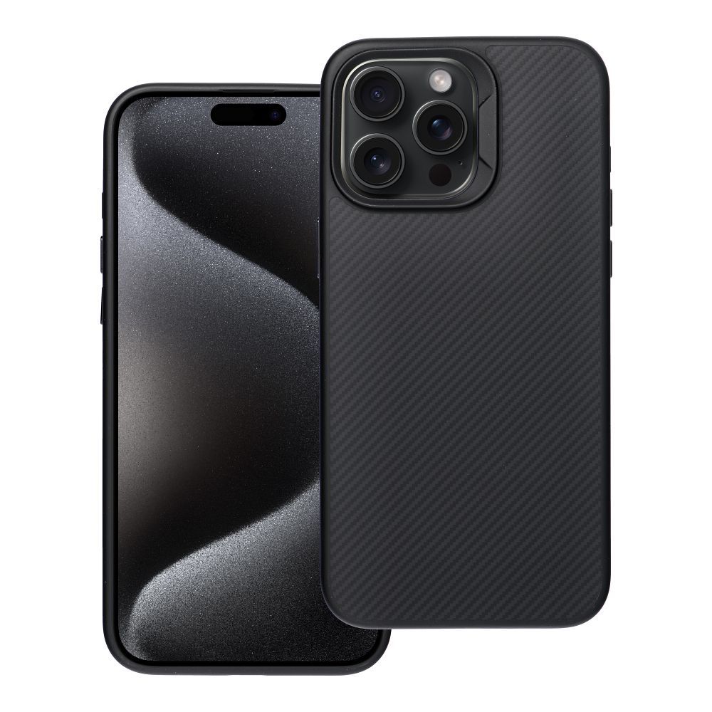 Carbon Elite Magnetinis dėklas telefonui suderinamas su MagSafe IPHONE 15 PRO MAX juodas