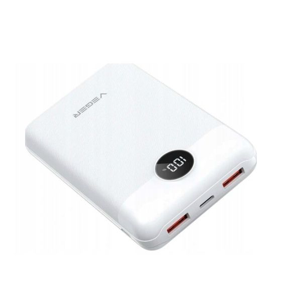 Išorinė baterija Veger S20 (W2081) PD QC3.0 2A 22,5W 20000 mAh balta