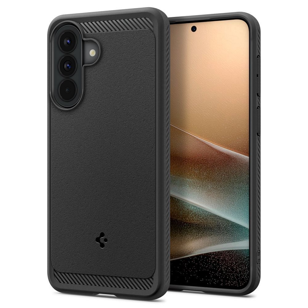 Spigen Rugged Armor dėklas Galaxy A57 5G matinis juodas