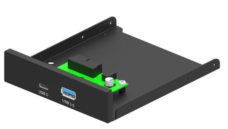 Korpuso priekinis skydelis 3,5" USB 2 prievadų GEMBIRD FDI3-U3C-01