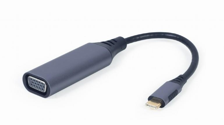 I/O adapteris USB-C TO Vga/pilkas A-USB3C-VGA-01 GEMBIRD