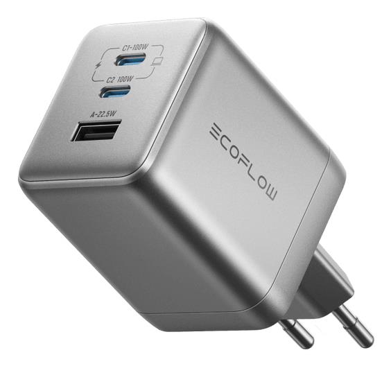 EcoFlow RAPID Pro 100W tinklo įkroviklis, 2xUSB-C, 1xUSB-A, GaN