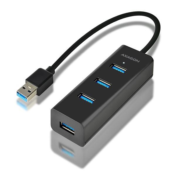 Axagon USB3.0 šakotuvas 4 jungtys su įkrovimu 0.3m HUE-S2B
