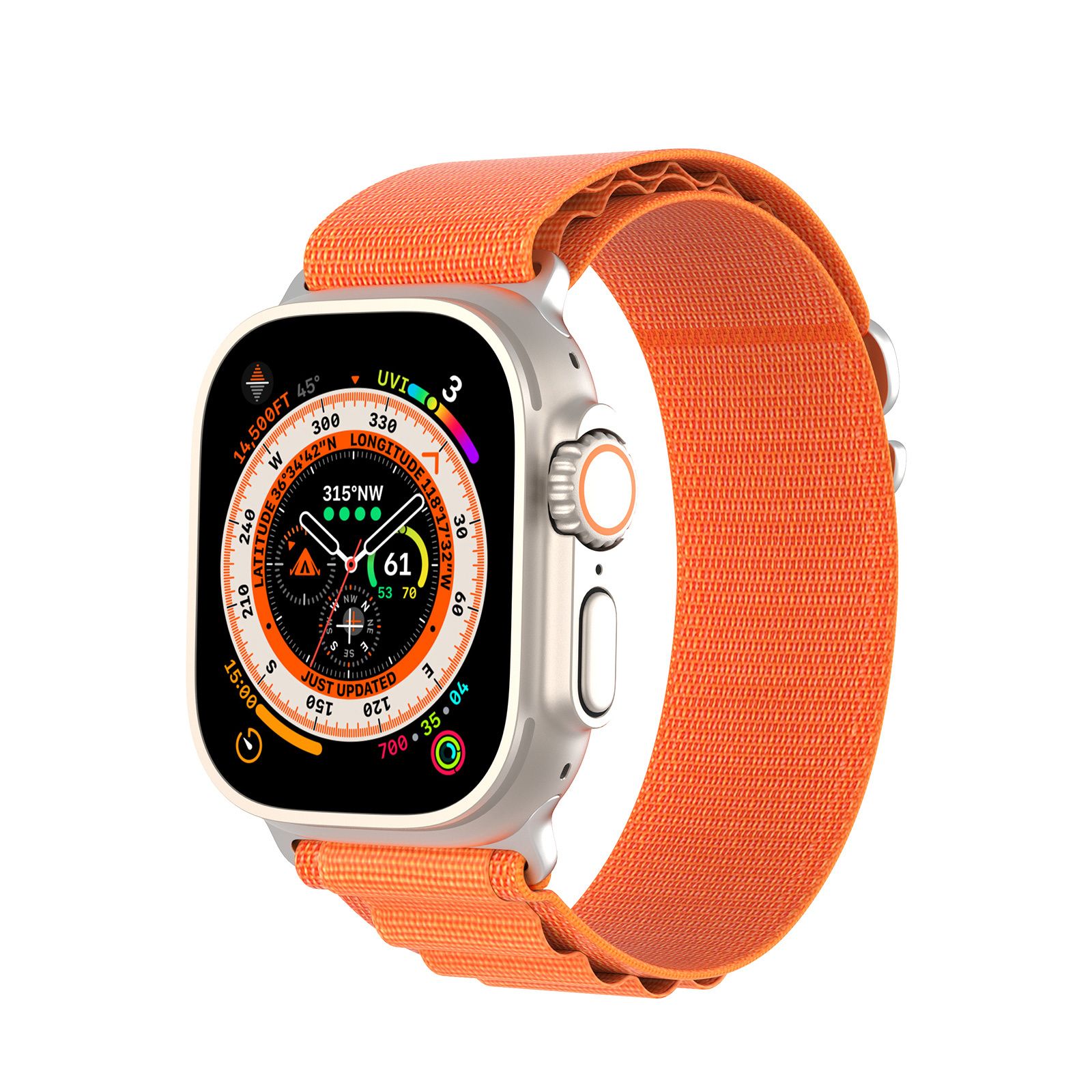 DUX DUCIS dirželis GS nailoninis Apple Watch 42 / 44 / 45 / 49 mm oranžinis