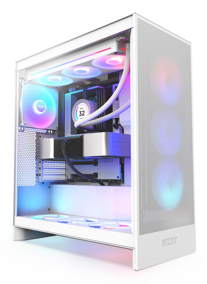 NZXT H7 Flow RGB „Midi Tower“ Balta
