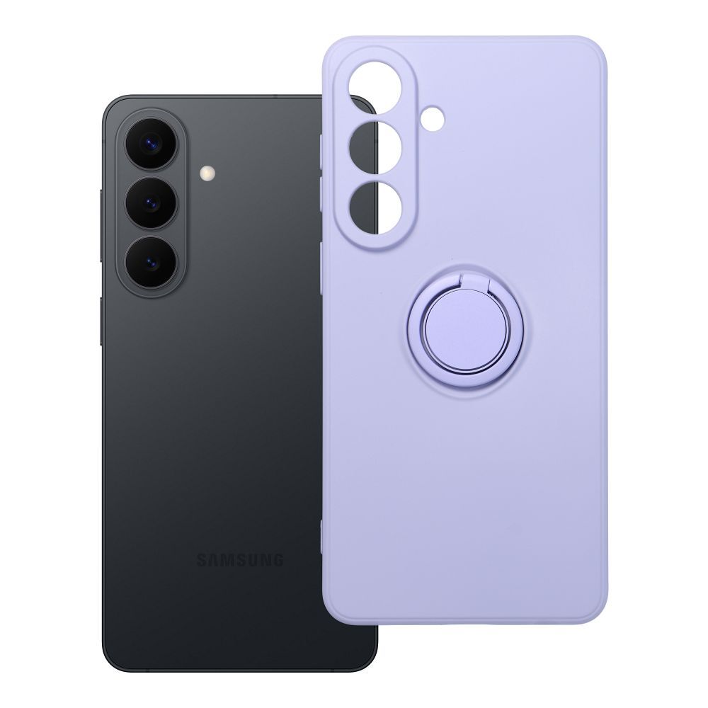 Silikoninis žiedinis dėklas telefonui SAMSUNG S26 Plus violetinis