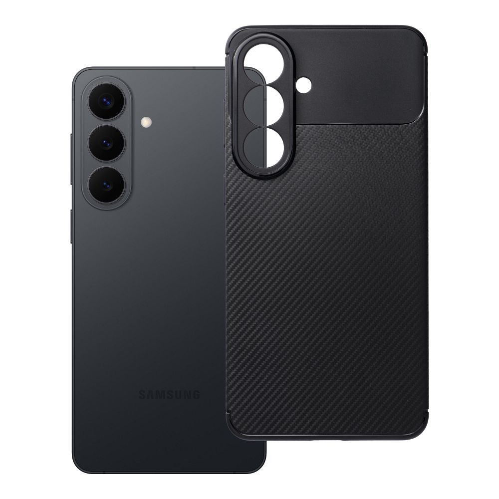Dėklas CARBON PREMIUM, skirtas SAMSUNG S26 Plus, juodos spalvos