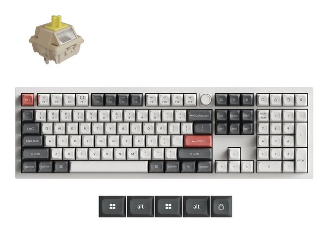 Belaidė klaviatūra KEYCHRON Q6 Ultra White Q6U-P4