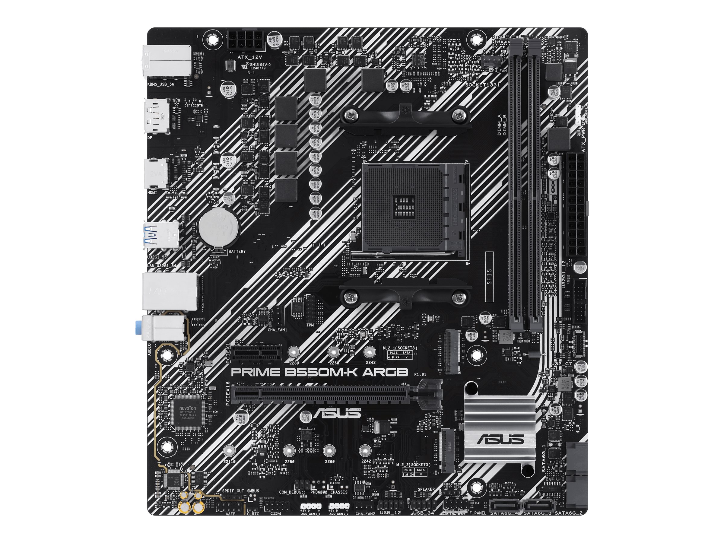 ASUS PRIME B550M-K ARGB AM4 2DDR4 microATX