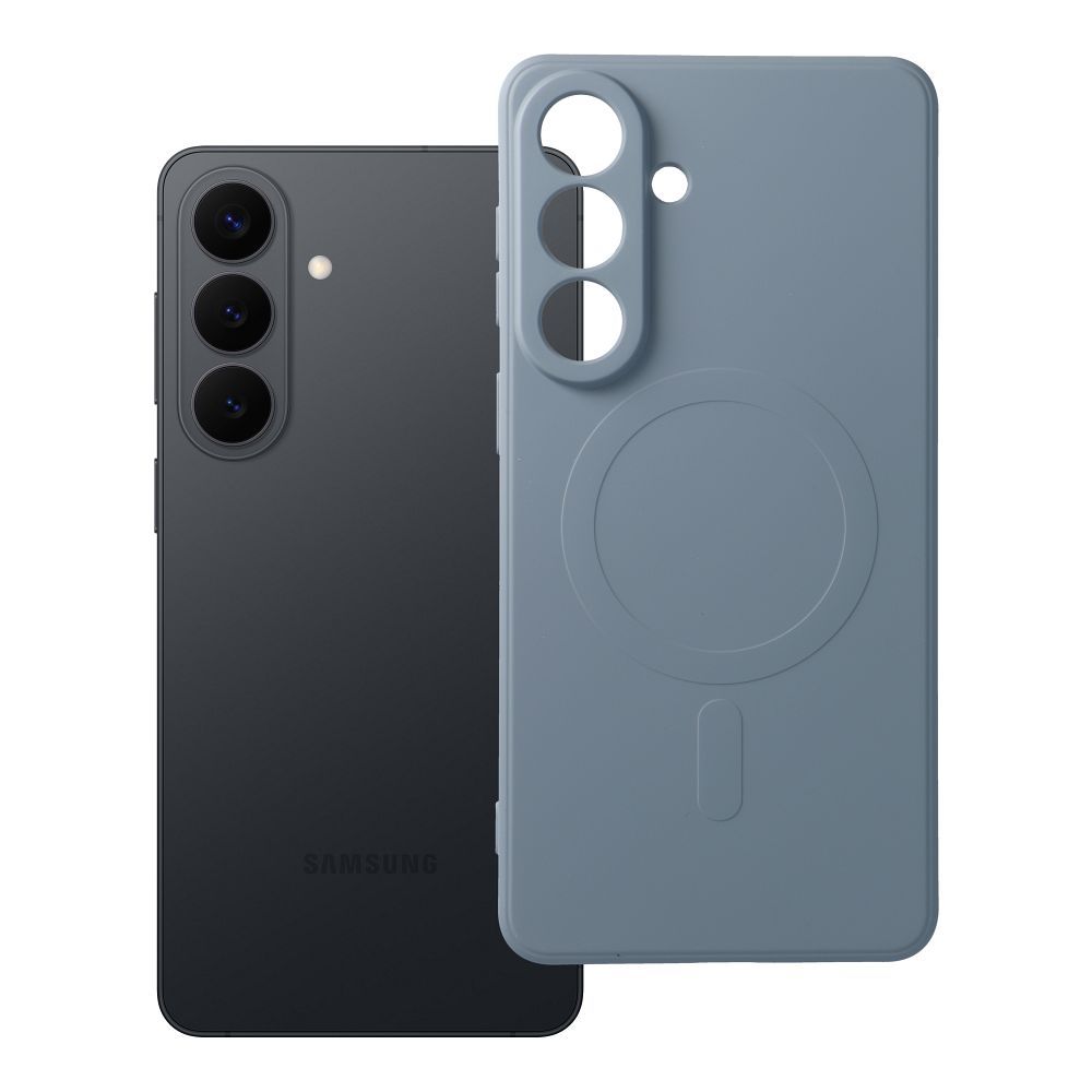 Silikoninis magnetinis dėklas su MagSafe skirtas SAMSUNG S26 Edge - šviesiai mėlynas