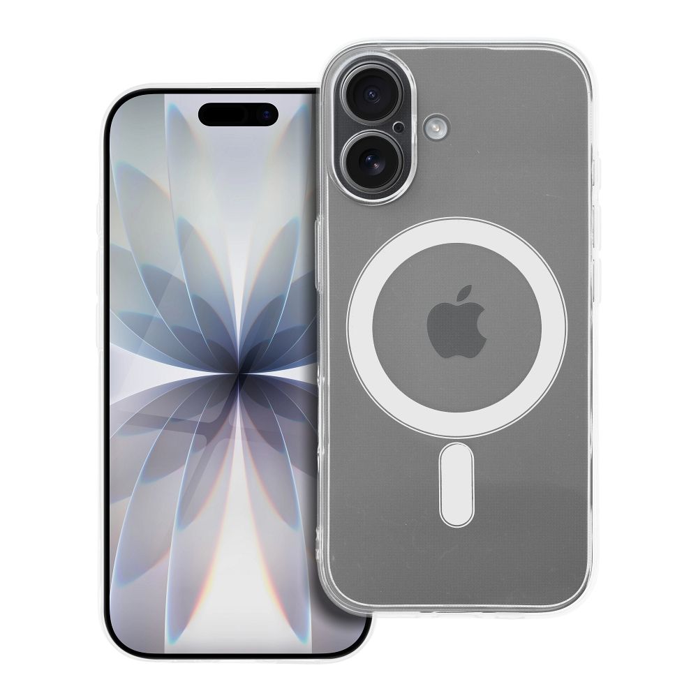 Permatomas 2 mm dėklas telefonui IPHONE 17, suderinamas su MagSafe (su kameros apsauga)