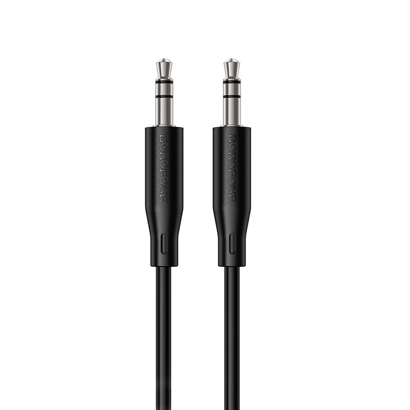 Borofone Kabelis AUX BL26 Standartinis - jack 3,5mm į jack 3,5mm - 1 metras juodas