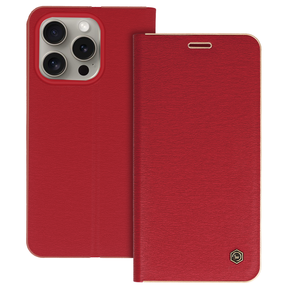 Wonder rėmelio dėklas Iphone 15 Pro raudonas