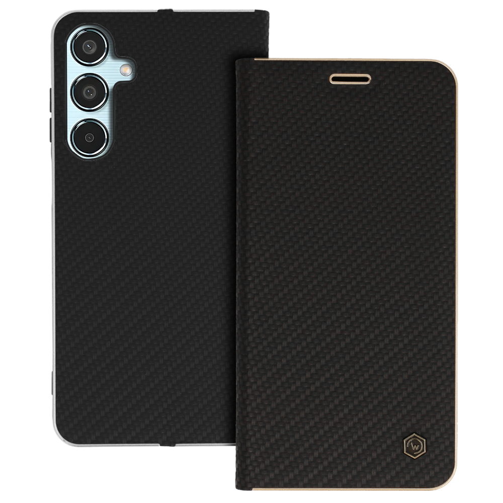 Wonder Frame anglies dėklas telefonui Samsung Galaxy M35 5G juodas