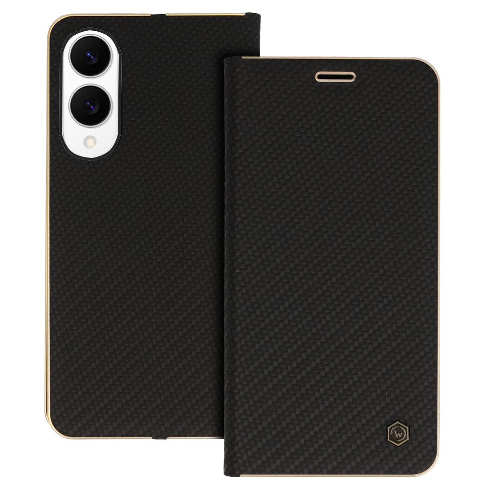 Wonder Frame anglies dėklas telefonui Samsung Galaxy S25 Edge juodas