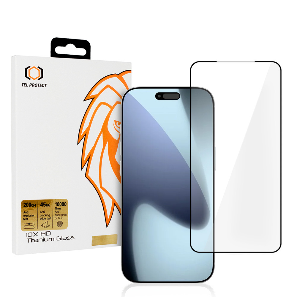 Apsauginis stiklas Tel Protect 10X HD Titanium prie IPHONE 17 PRO