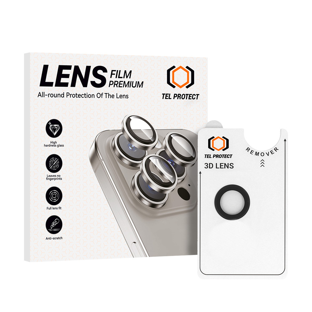Apsauginis stiklas objektyvui Tel Protect 3D Lens Aramid Series (1 vnt.) iPhone 17 Air juodas