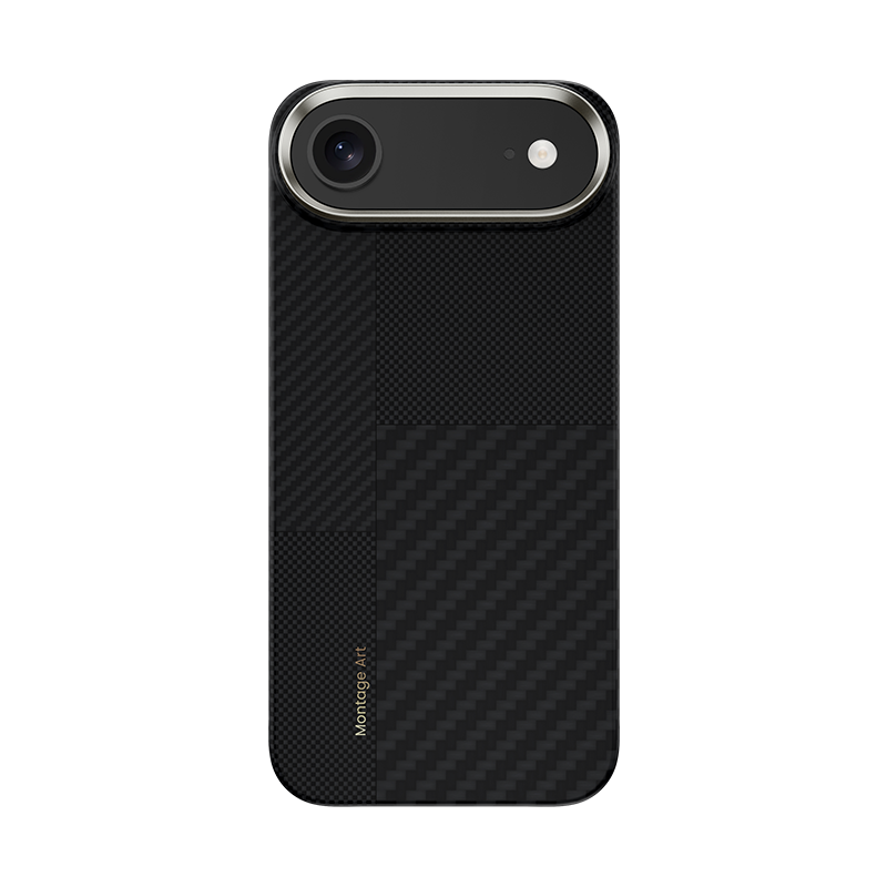 Benks Montage Magnetinė Armor Air Kevlar Dėklas Metalinis Rėmas 600D+1500D (MB68) ant Iphone 17 Air - juodas