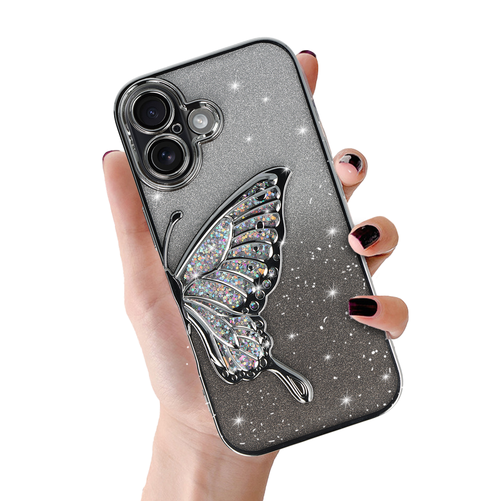 Tel Protect Butterfly Water dėklas telefonui Iphone 17 sidabrinis