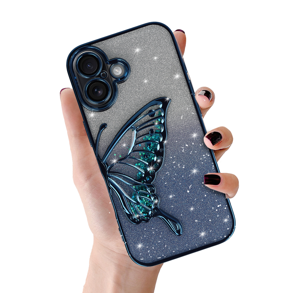 Tel Protect Butterfly Water dėklas telefonui Iphone 17 mėlynas