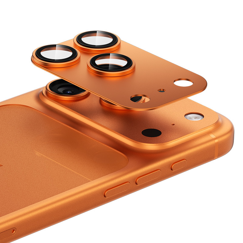 Benks Temperaudonas glass Glass Warrior Metal Integrated Lens Protector (C070) Iphone 17 Pro Max (lens 3 pieces) oranžinis