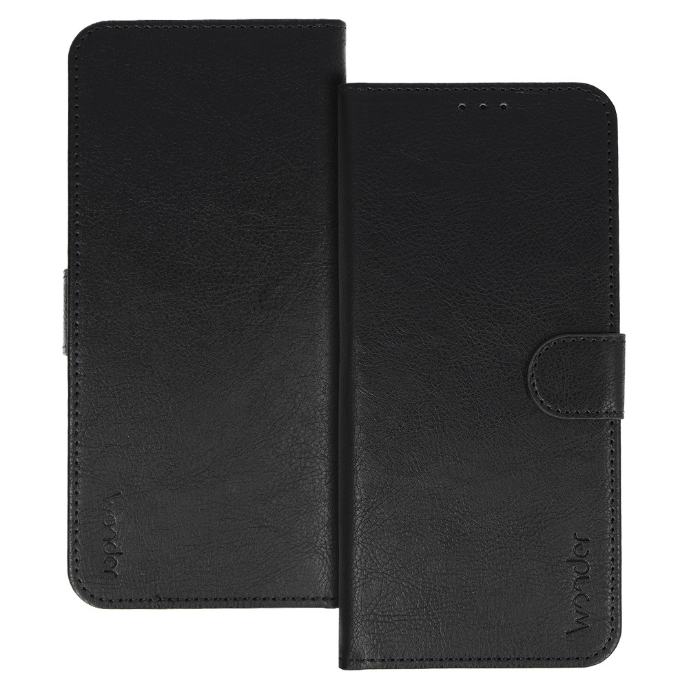 Wonder Common universalus knyginis dėklas (XL) Samsung A12/A13 4G/A34 5G/A02S/Xiaomi Redmi 12 4G/12C/Note 12 4G juodas