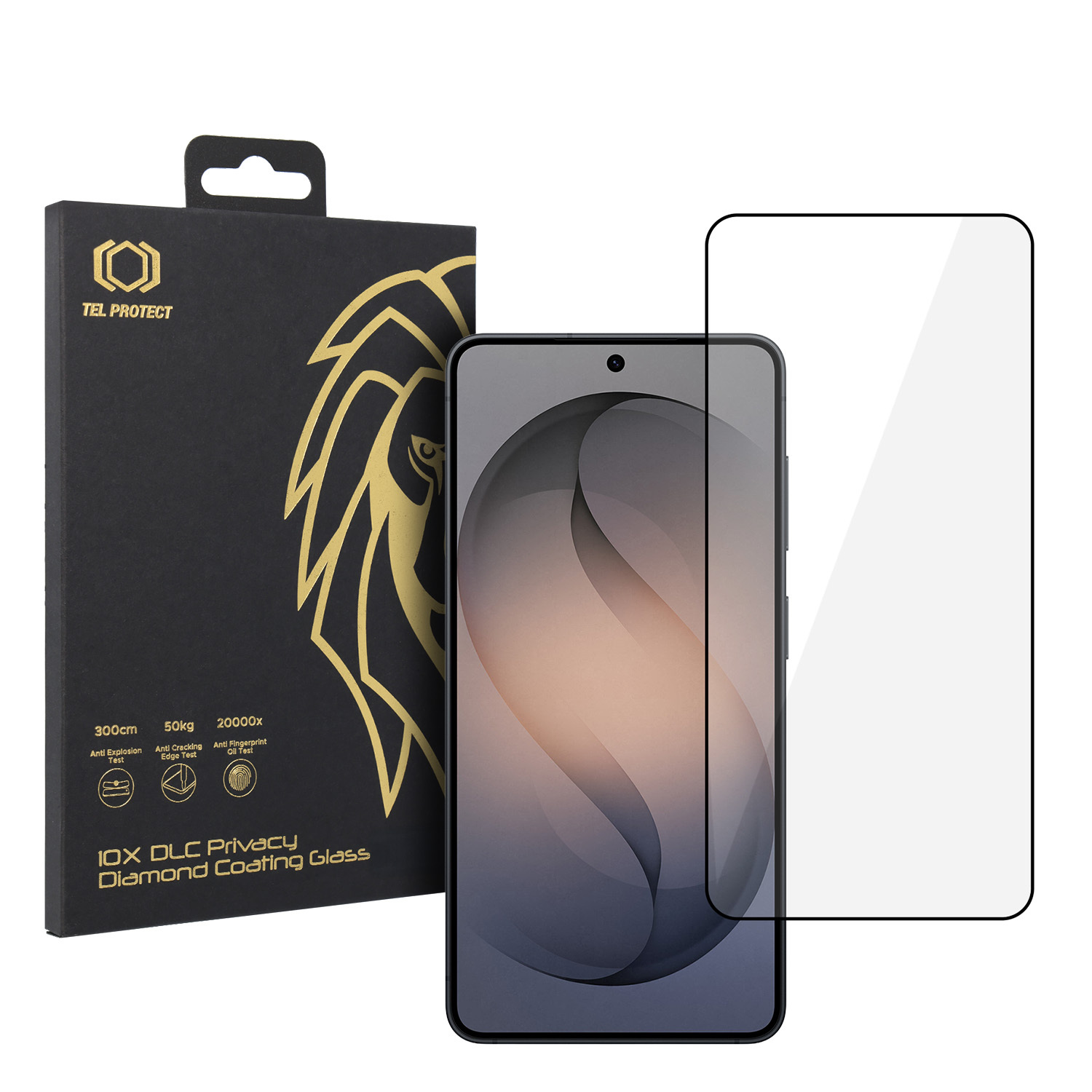 Tel Protect 10X HD DLC Diamond Coating grūdintas stiklas skirta Samsung Galaxy S26 Plus su pirštų atspaudų atrakinimo funkcija