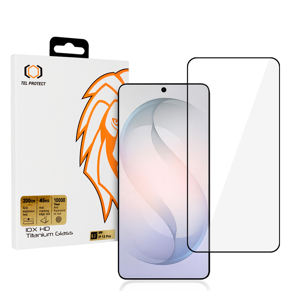 Tel Protect 10X HD Titanium grūdintas stiklas skirta Samsung Galaxy S26 su pirštų atspaudų atrakinimo funkcija