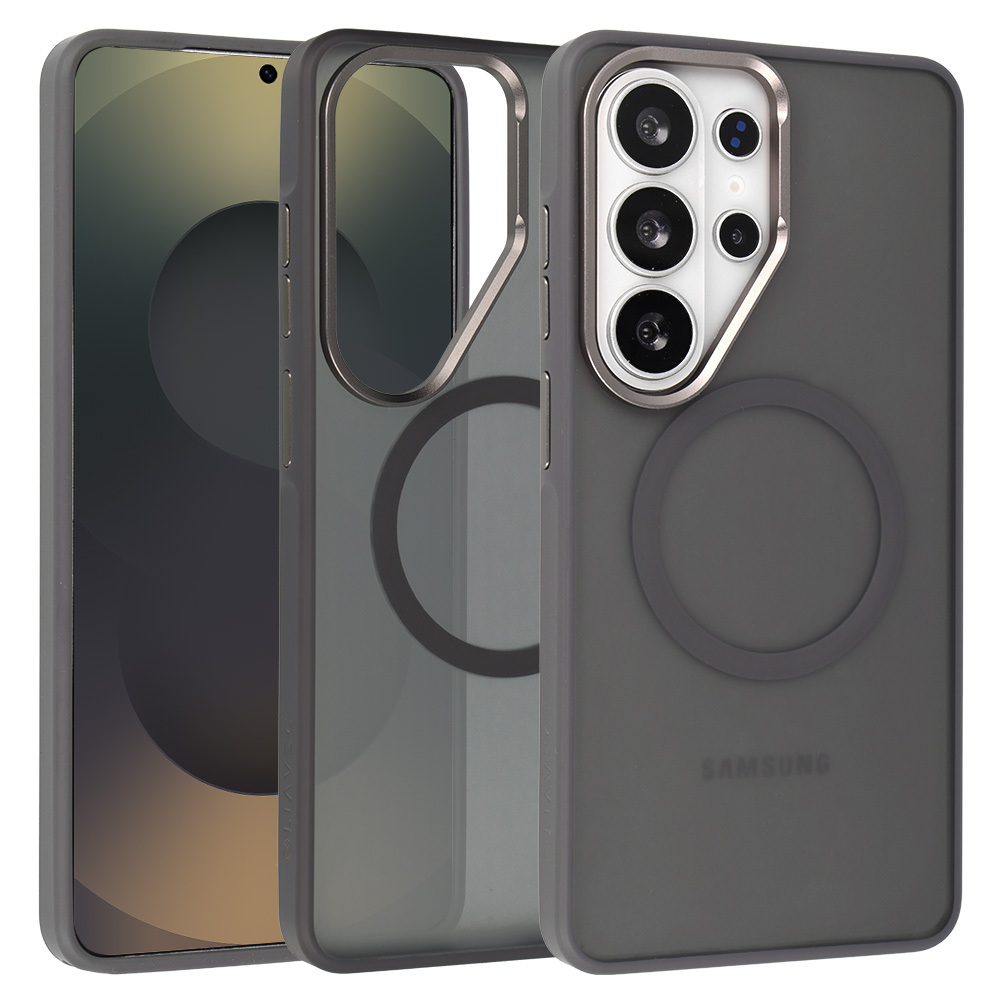 Liavec Soft Dėklas Metal Frame for Samsung Galaxy S26 Ultra pilkas