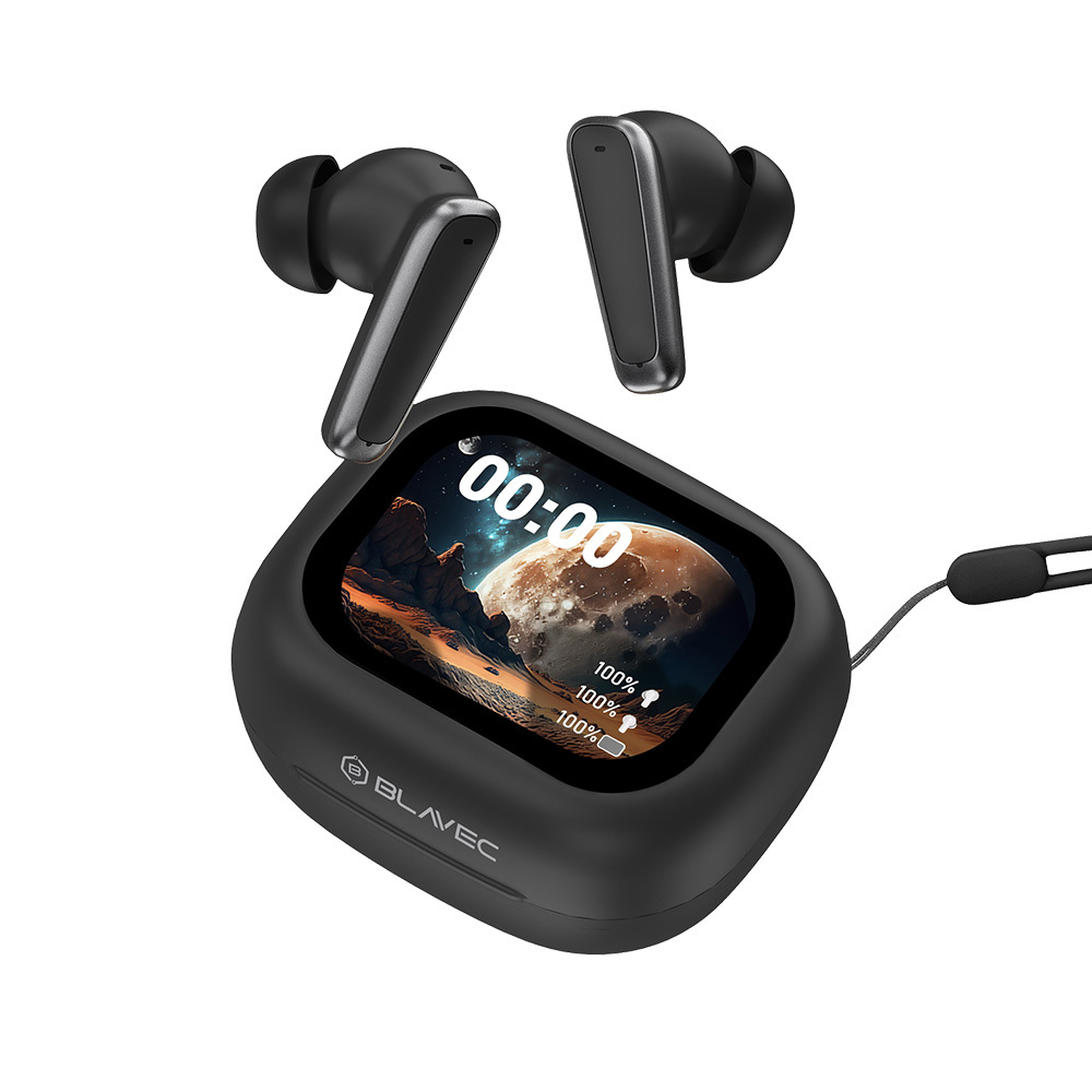 Blavec Bluetooth TWS Ausinės BW-07 Live su LCD ekranu (BW07L-B) juodos