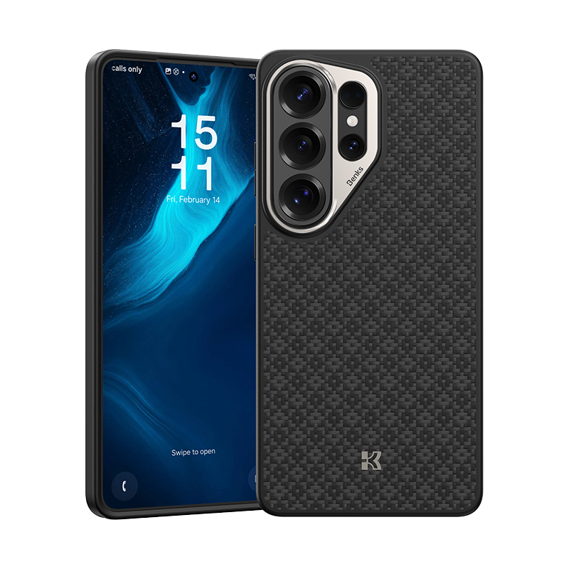 Benks Magnetic Armor Pro Armor Grid Kevlar Dėklas Metal Frame 600D (H050) for Samsung Galaxy S26 Ultra juodas