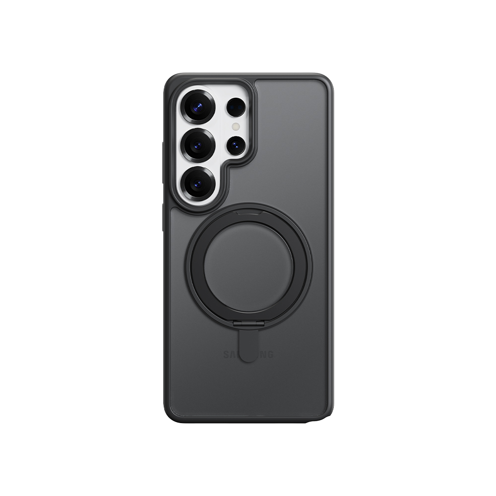 Rock Rotating Stovas Soft Touch Series Magnetic for Samsung Galaxy S26 Ultra juodas