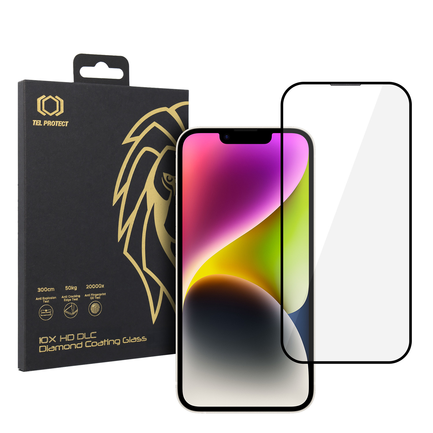 Grūdintas stiklas Tel Protect 10X HD DLC Diamond Coating for Iphone 16E/14/13 Pro/13