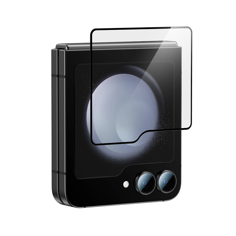 "Benks" grūdintas stiklas "Warrior HD", skirtas "Samsung Galaxy Z Flip 6", juodos spalvos