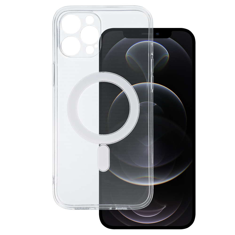 TEL PROTECT MagSilicone dėklas telefonui Iphone 12 Pro Max permatomas