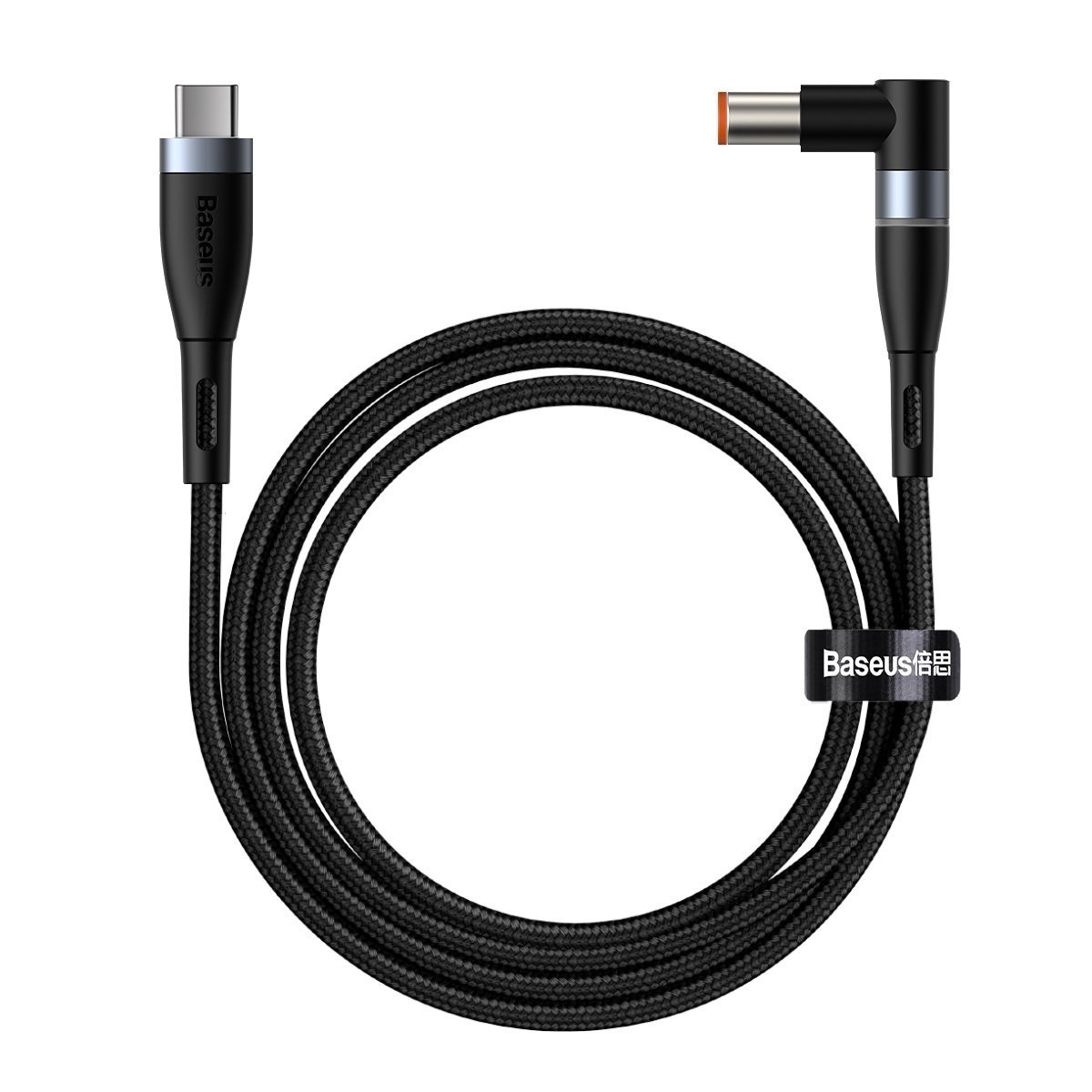 Baseus cinko magnetinis kabelis - Type C iki DC Lenovo 7,9x5,5mm - 100W 2 metrai (CATXC-Y01) juodas