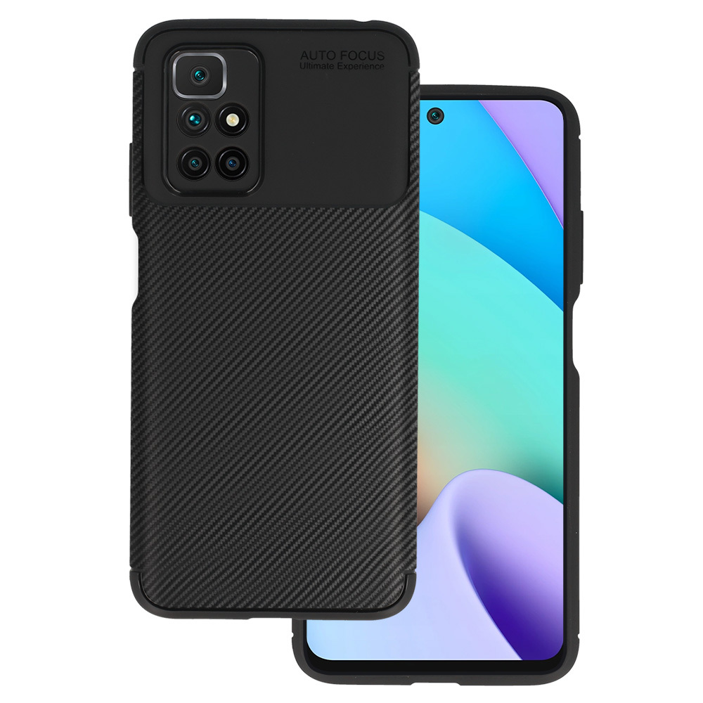 Vennus Carbon Elite dėklas telefonui Xiaomi Redmi 10 juodas