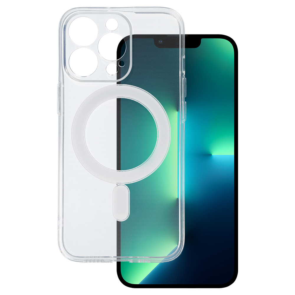 TEL PROTECT MagSilicone dėklas telefonui Iphone 13 Pro Max skaidrus