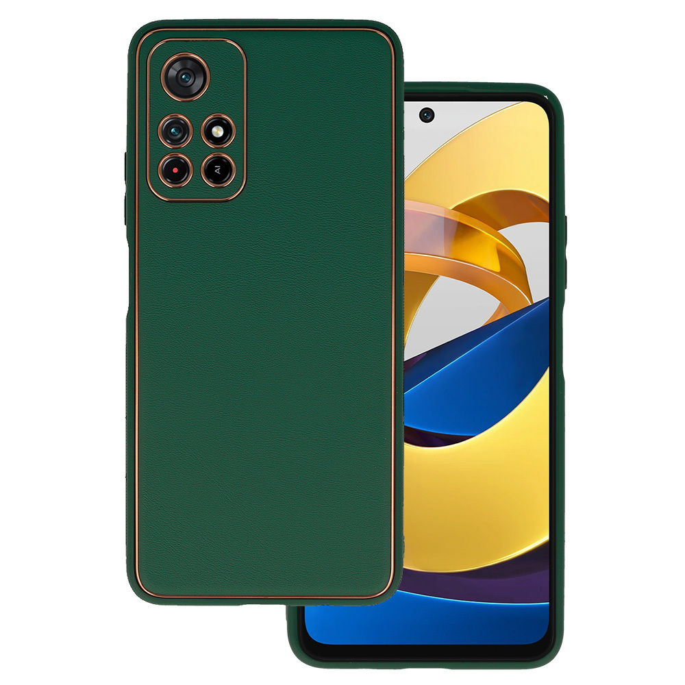 TEL PROTECT Luxury dėklas telefonui Xiaomi Redmi Note 11 5G/Note 11S 5G/Poco M4 Pro 5G tamsiai žalias