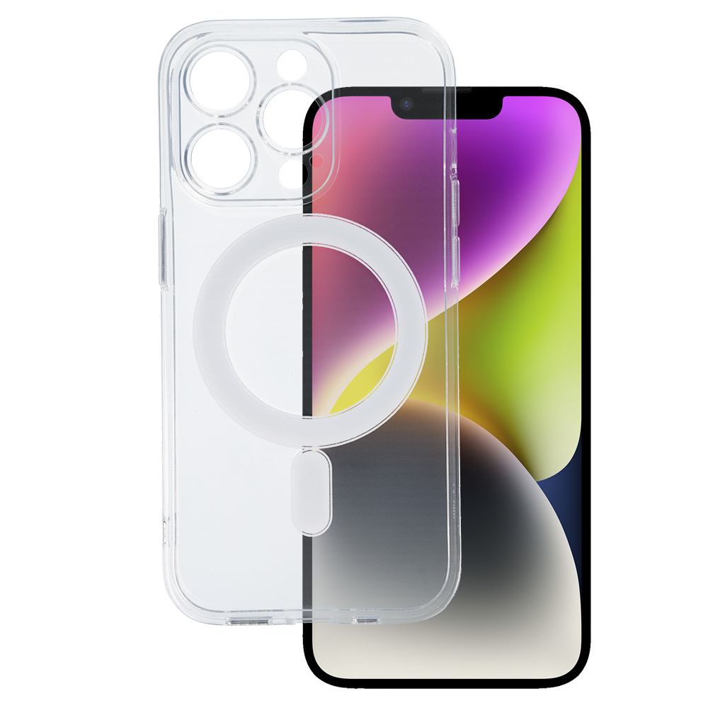 Tel Protect MagSilicone dėklas iPhone 14 Pro skaidrus