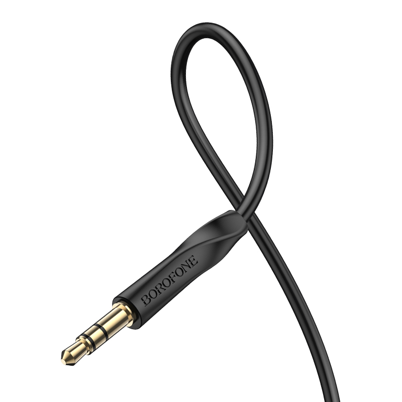 Borofone Kabelis AUX BL16 - lizdas 3,5 mm į lizdą 3,5 mm - 1 metras juodas