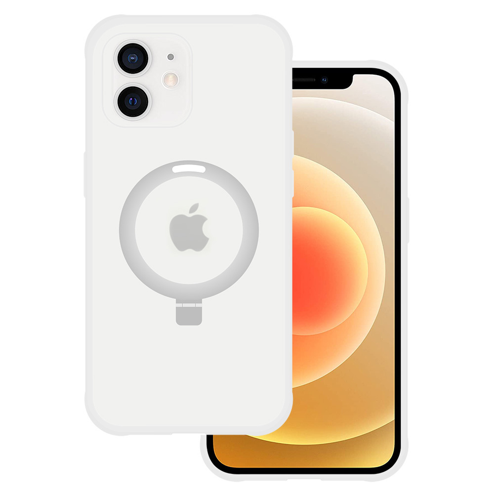 Tel Protect Magiškas MagSafe su stovu dėklas telefonui Iphone 11 sidabro spalvos