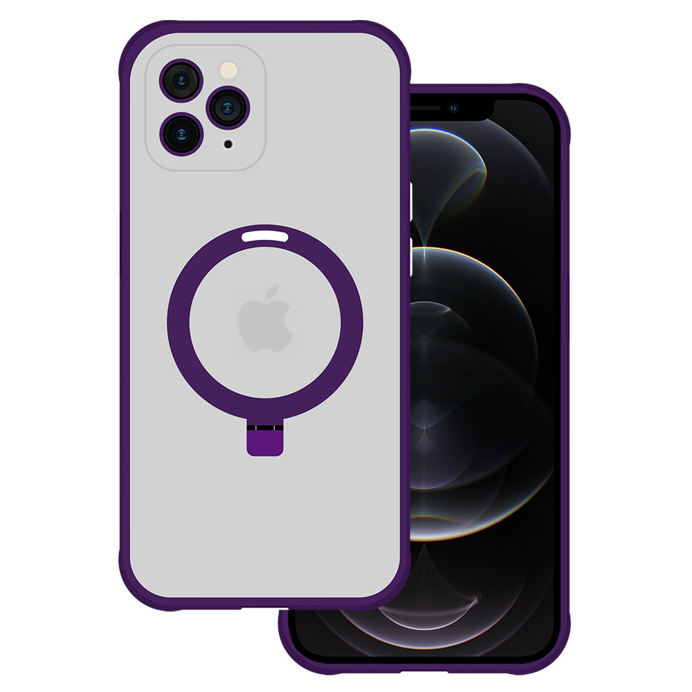 Tel Protect Magiškas MagSafe su stovu dėklas telefonui Iphone 11 Pro – violetinis