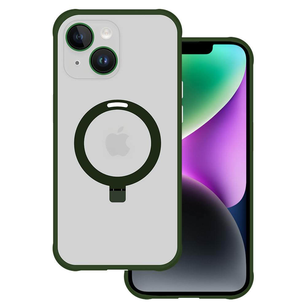 Tel Protect Magiškas Magnetinis Dėklas su stovu Iphone 13 žalias