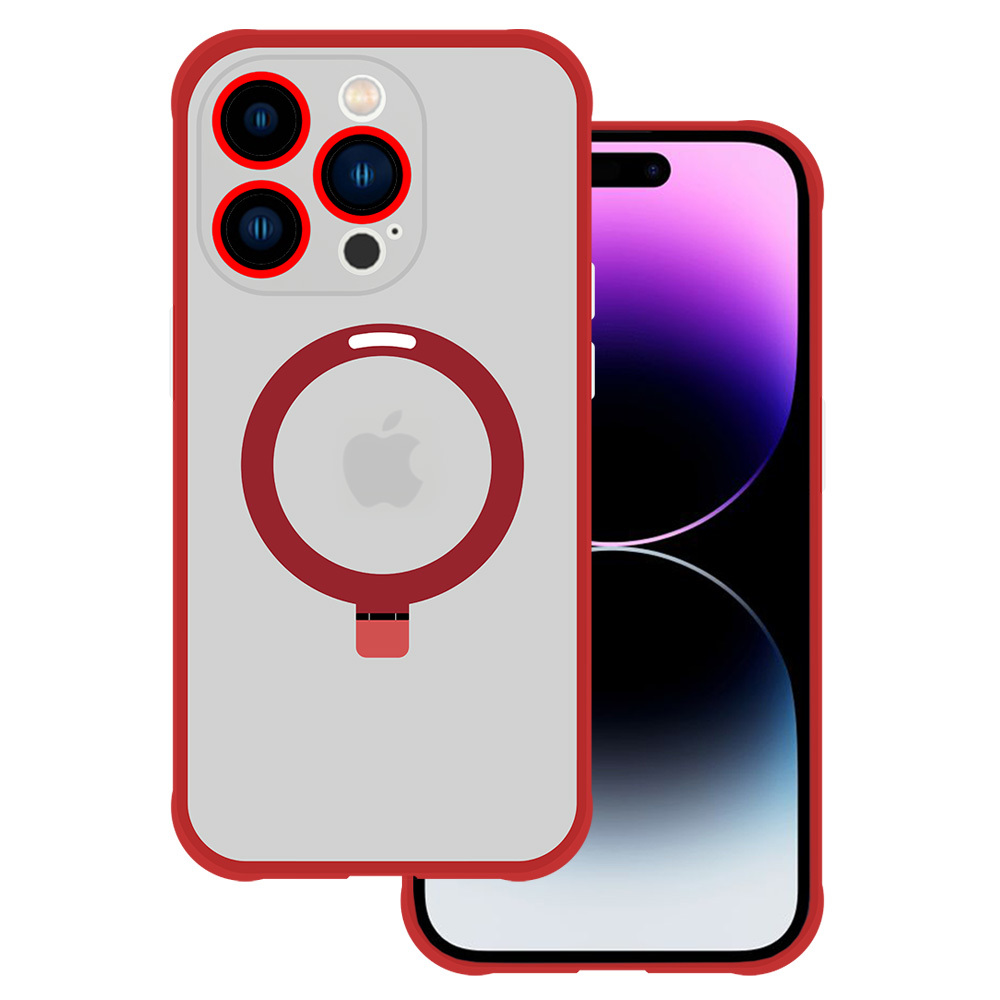 Tel Protect Magiškas Magnetinis Dėklas su stovu Iphone 13 Pro Max raudonas